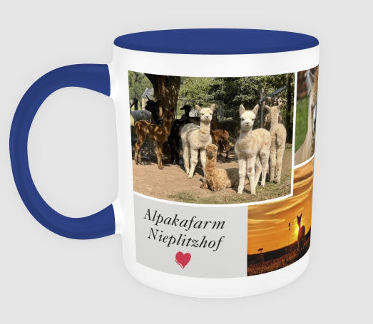Alpaka-Tasse vom Nieplitzhof – Keramiktasse als Souvenir & Geschenk