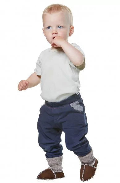 Alpaka Babyschuhe (Größen 17-24) aus 100% Schafwolle - Alpakawolletraum.com