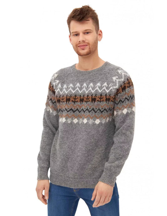Alpaka Herren Pullover NATURA aus ungefärbtem Alpaka - Alpakawolletraum.com