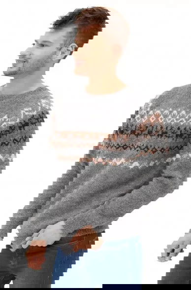 Alpaka Herren Pullover NATURA aus ungefärbtem Alpaka - Alpakawolletraum.com