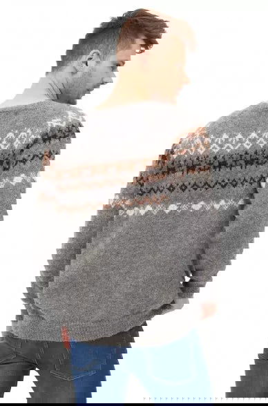 Alpaka Herren Pullover NATURA aus ungefärbtem Alpaka - Alpakawolletraum.com