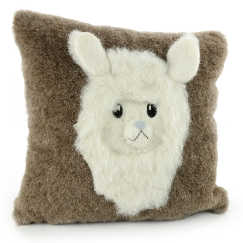 Alpaka Kissen mit Alpaka Applikation