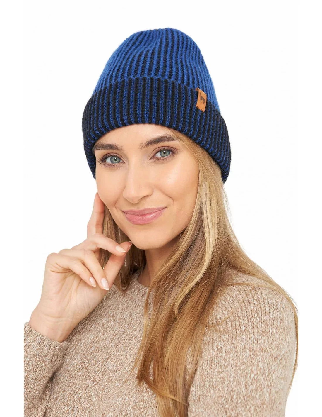 Alpaka Mütze MARINO aus 56% Baby Alpaca & 39% Baumwolle - Alpakawolletraum.com