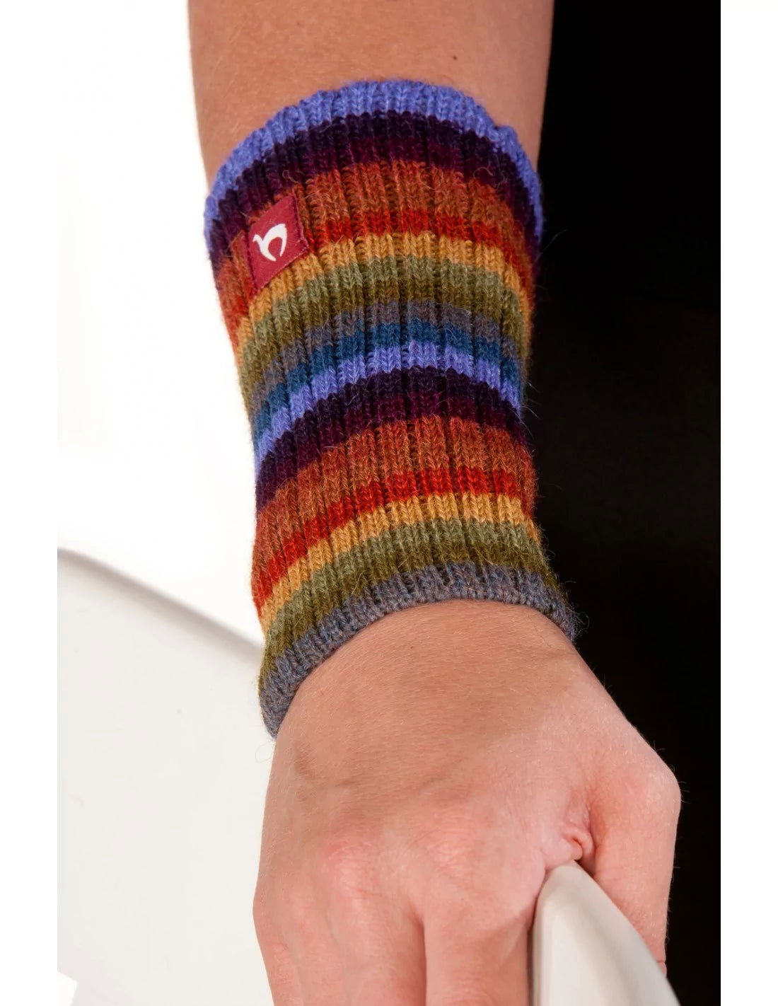 Alpaka Pulswärmer ARCO IRIS aus 100% Baby Alpaka - Alpakawolletraum.com