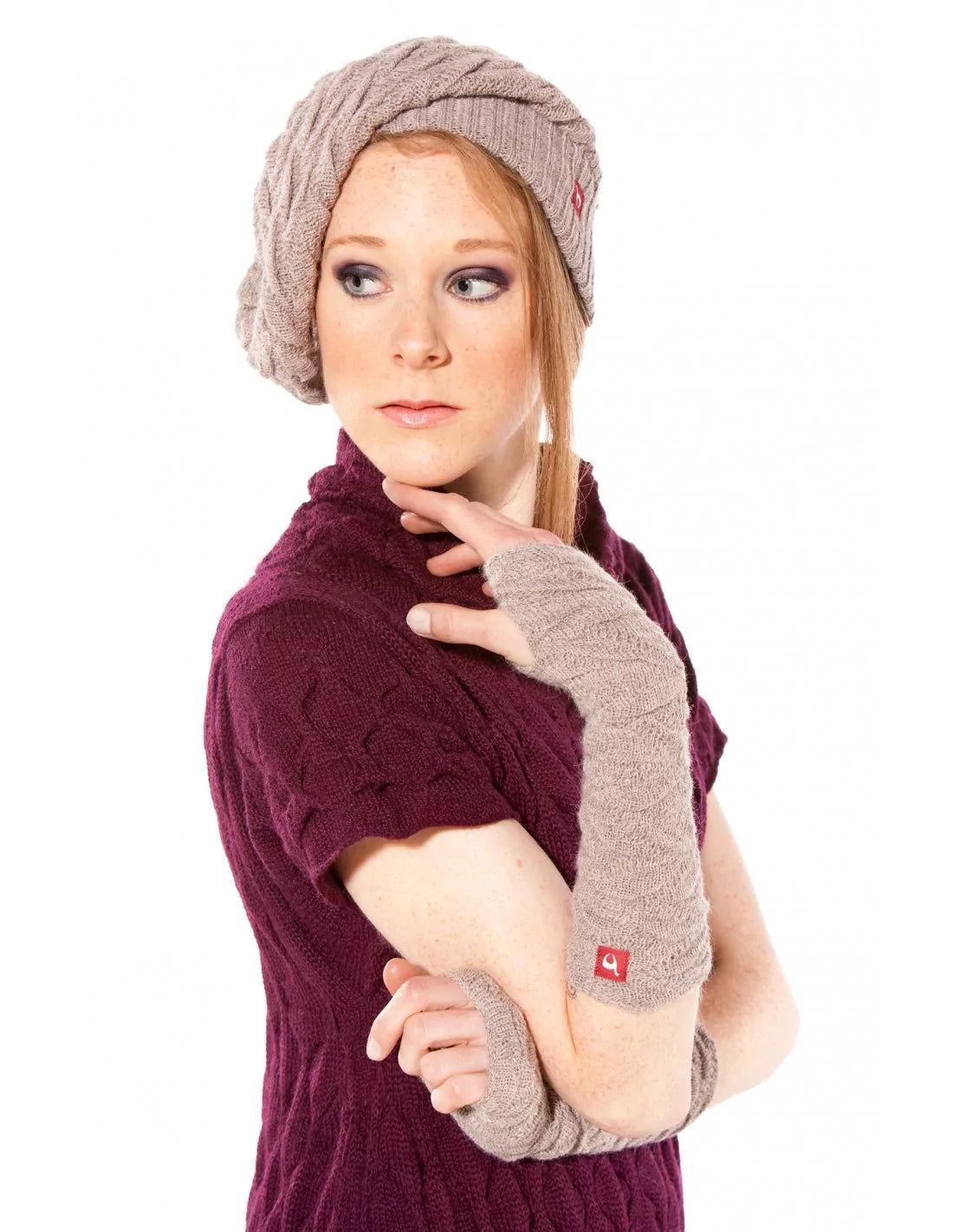 Alpaka Pulswärmer BIESEN aus 100% Baby Alpaka - Alpakawolletraum.com