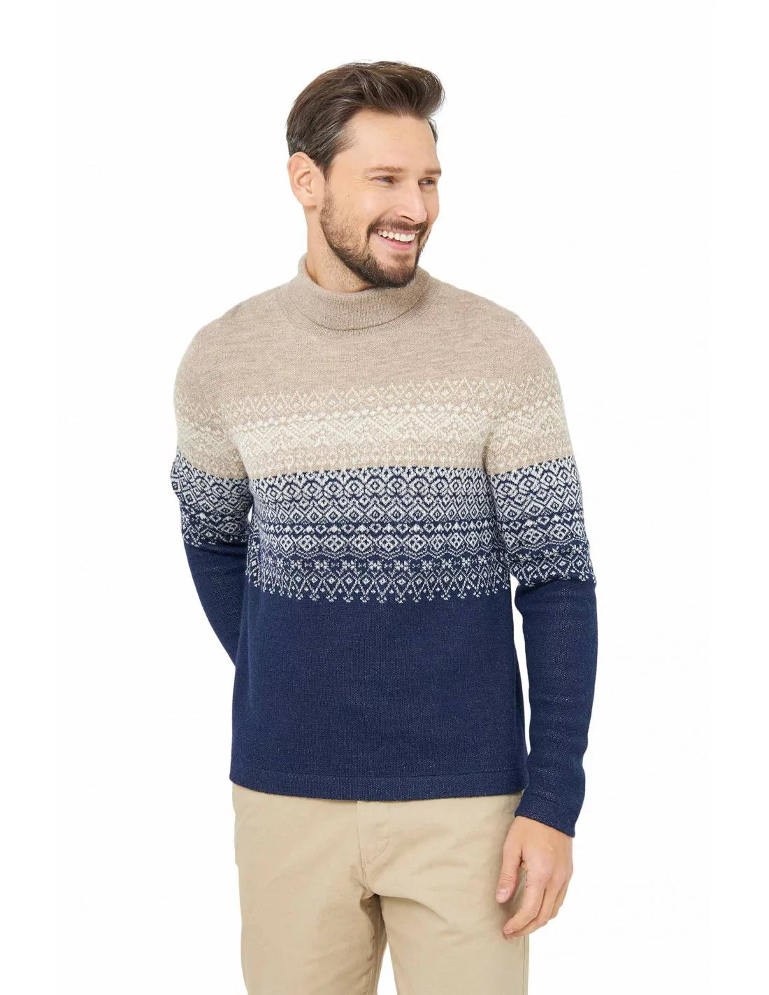 Alpaka Rollkragen Pullover CARLOS aus 100% Baby Alpaka - Alpakawolletraum.com