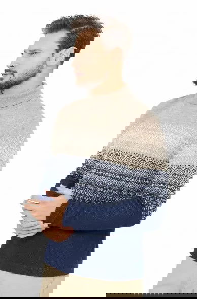 Alpaka Rollkragen Pullover CARLOS aus 100% Baby Alpaka - Alpakawolletraum.com