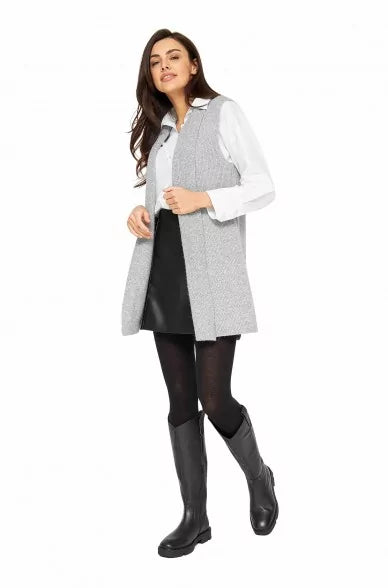 Alpaka STRICKWESTE mit Schalkragen - Alpakawolletraum.com