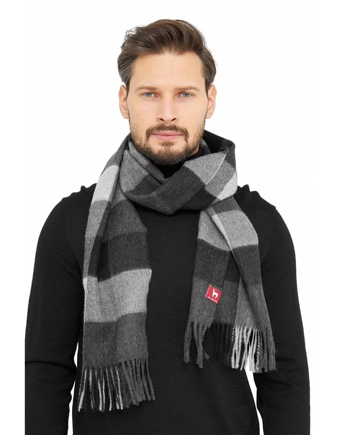 Alpaka Schal KARO aus 100% Baby Alpaka - Alpakawolletraum.com