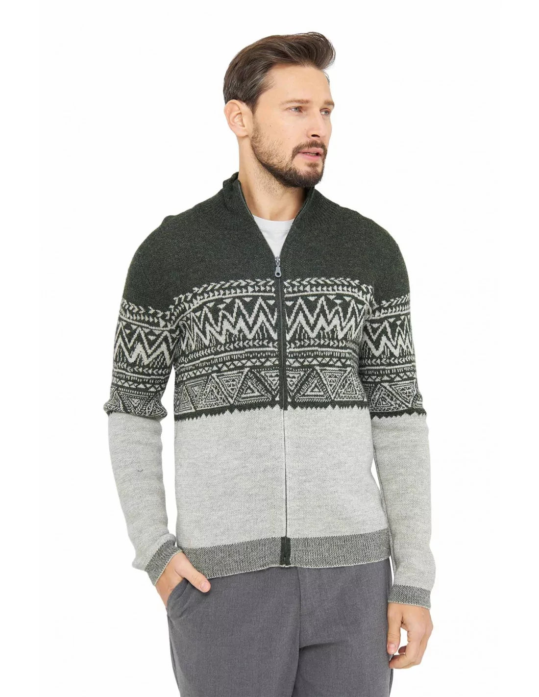 Alpaka Strickjacke GIORGIO aus 100% Baby Alpaka - Alpakawolletraum.com
