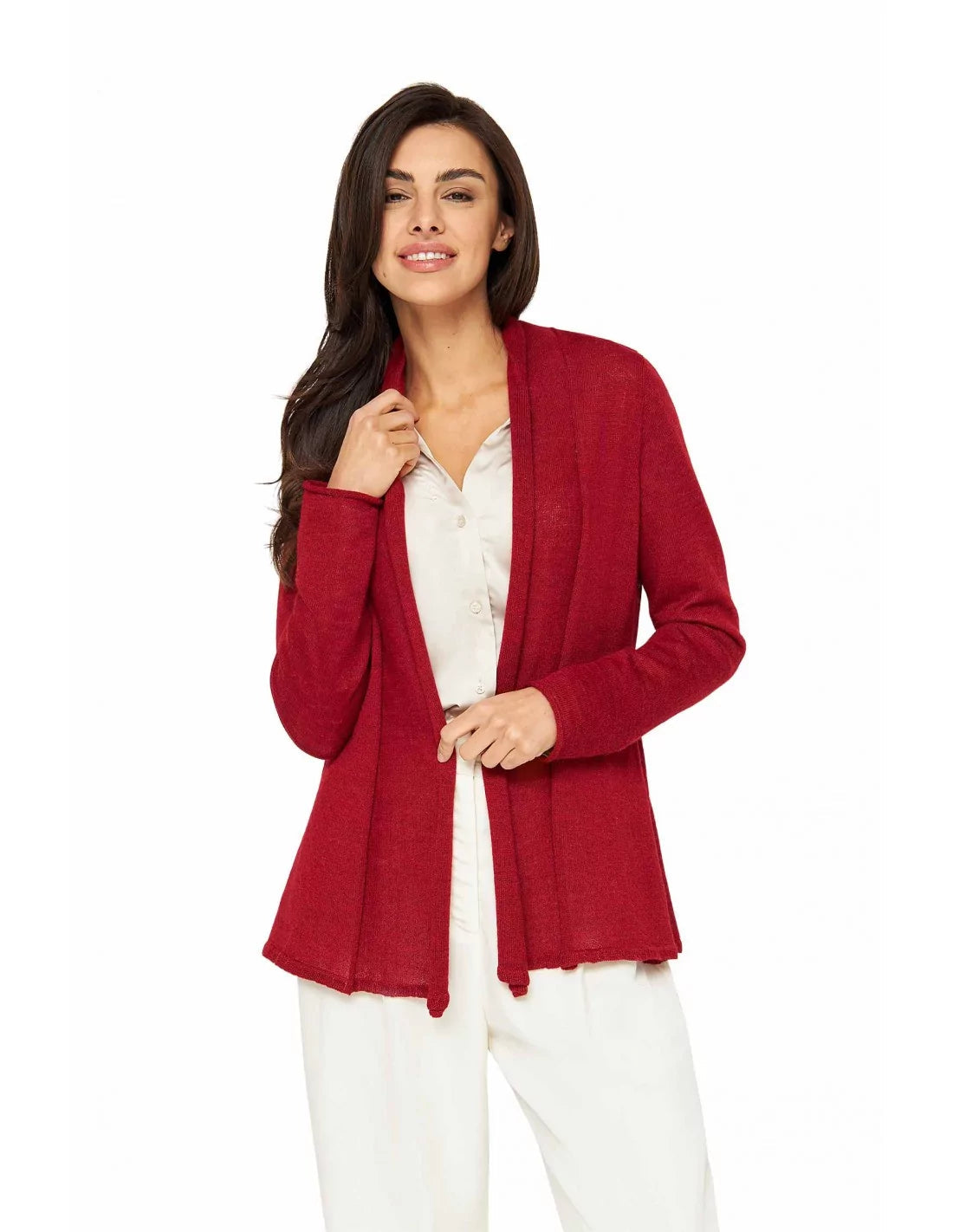 Alpaka Strickjacke PENELOPE aus 100% Baby Alpaka - Alpakawolletraum.com