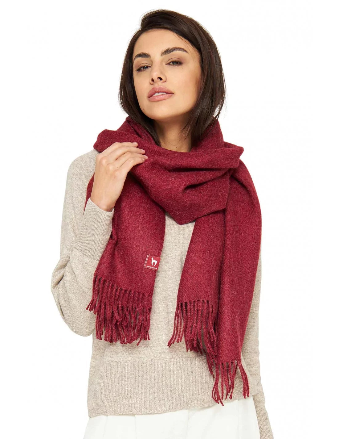 Alpaka Webschal UNI GRANDE aus 100% Baby Alpaka - Alpakawolletraum.com