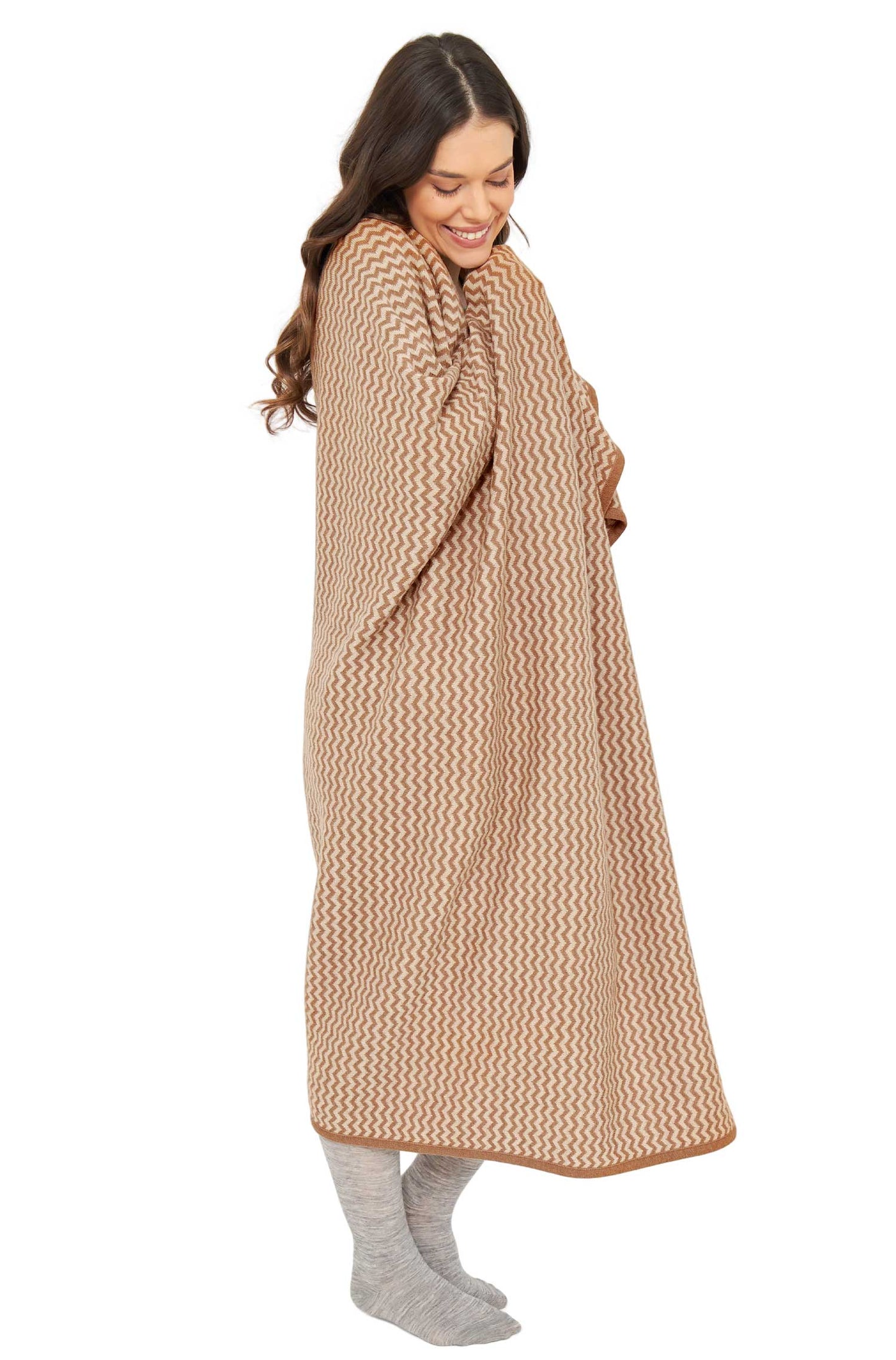 Decke PURA NATURA (200*150cm) aus 100% ungefärbtem Baby Alpaka - Alpakawolletraum.com