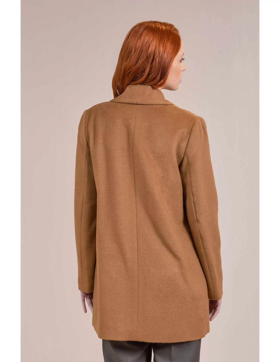 Kurz-Mantel SHORT SWING Alpaka Schal-Kragen Coat KUNA Essentials - Alpakawolletraum.com