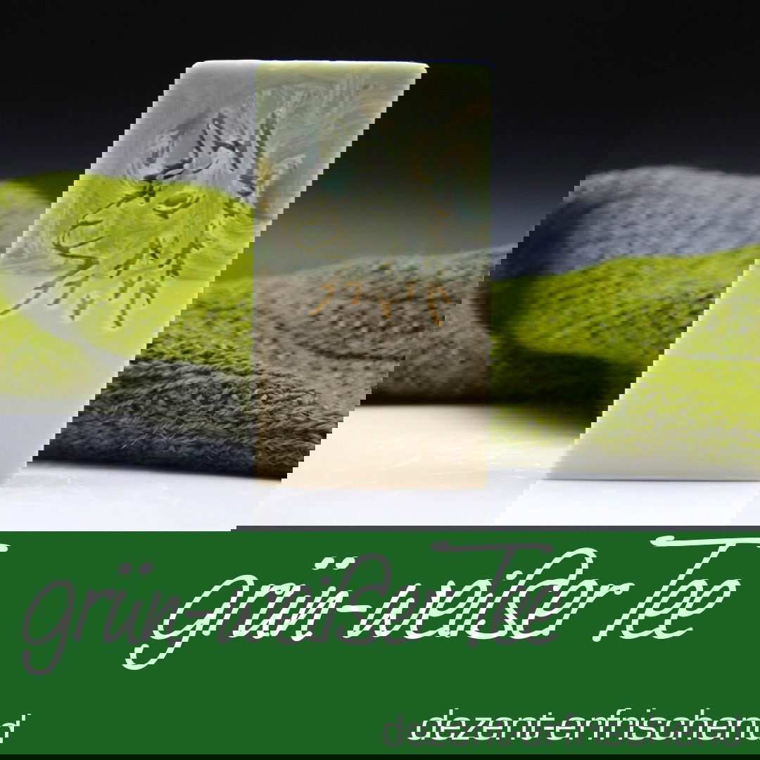 Larisavon Alpakaseife Grün-Weißer Tee | Luxusseife mit Alpaka Keratin - Alpakawolletraum.com