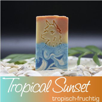 Larisavon Alpakaseife Tropical Sunset | Luxusseife mit Alpaka Keratin - Alpakawolletraum.com