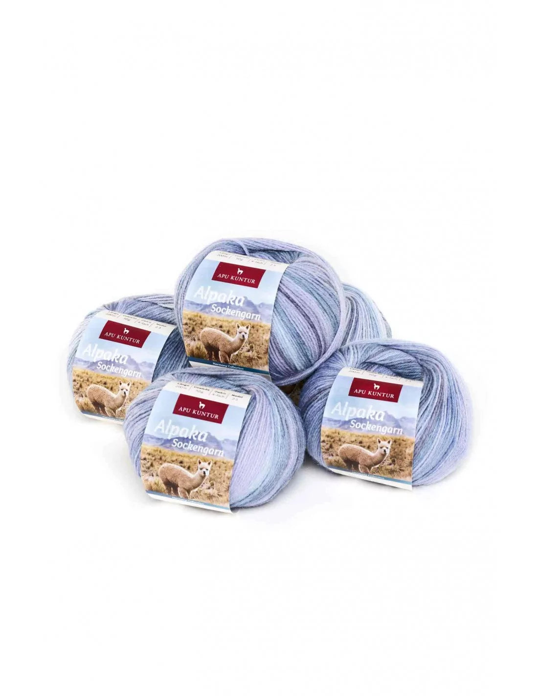 SOCKENGARN 15055-5 Alpaka Wolle SOCKENGARN | 50g | 5er Pack | Alpaka-Woll-Mix - Alpakawolletraum.com