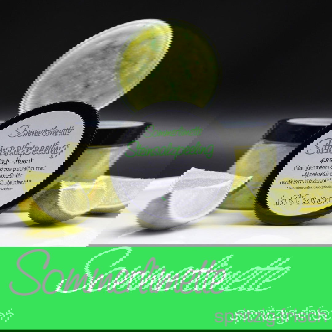 Sommerlimette Steinsalzpeeling von LaRiSavon - Alpakawolletraum.com