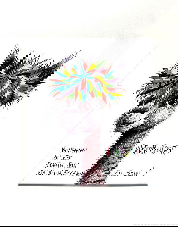 Verrückt zu Sein - Passepartout Wandbild 30cm von Heidemarie Brosien - Alpakawolletraum.com