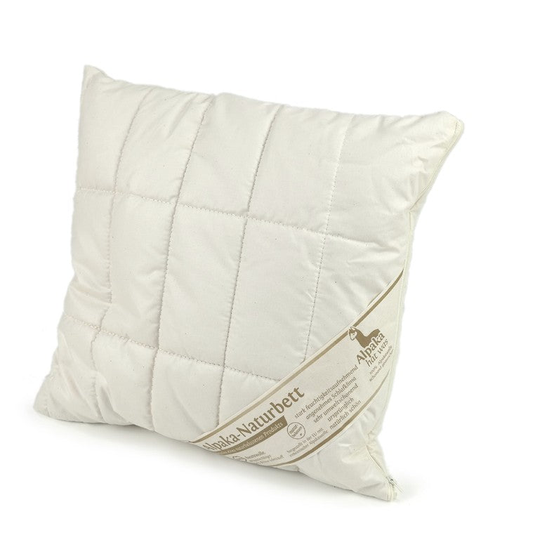 Weiches Alpaka Kopfkissen mit Batist kbA - Alpakawolletraum.com