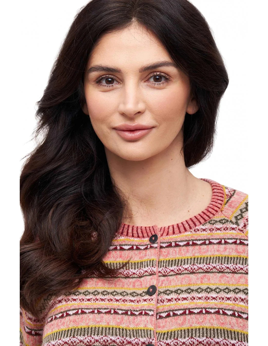 Exklusive Limited Edition Alpaka Strickjacke für Damen – Fair-Isle-Design