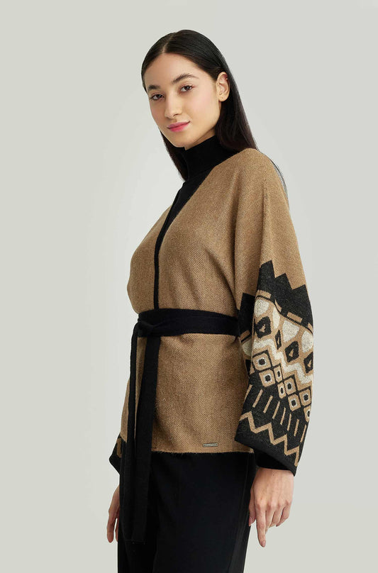 Alpaka Cardigan YACINTA aus 100% Baby Alpaka - Alpakawolletraum.com