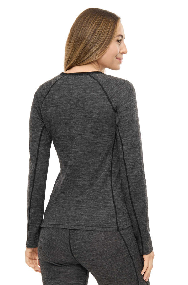 Alpaka Langarmshirt THERMO aus Baby Alpaka und Bio-Pima Baumwolle