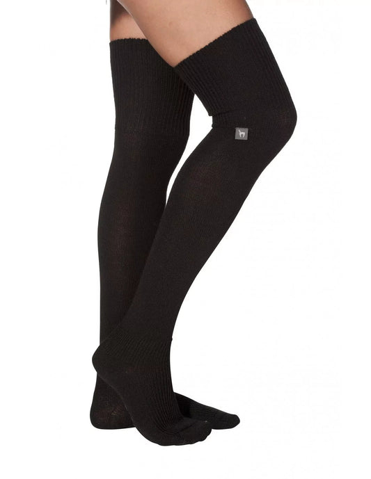 Alpaka OVERKNEE Socken aus Alpaka-Wolle-Mix Topmodisch und wohlig warm! - Alpakawolletraum.com