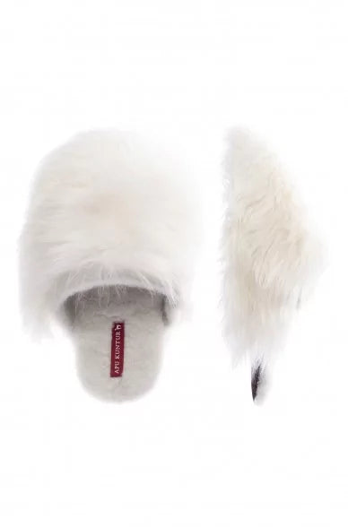 Alpaka Pantoffeln KUSCHEL (Gr. 36-46) aus 100% Alpaka Fell - Alpakawolletraum.com