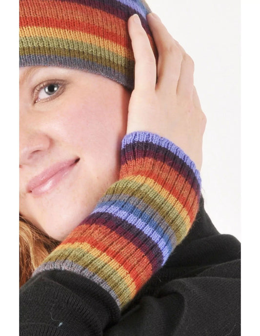Alpaka Pulswärmer ARCO IRIS aus 100% Baby Alpaka - Alpakawolletraum.com