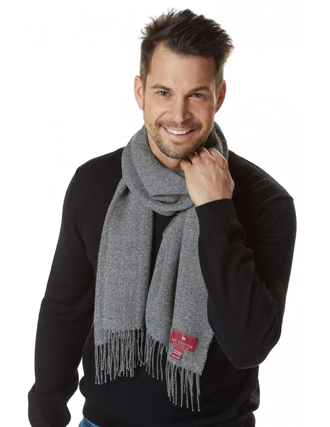Alpaka Schal MELIERT aus 100% Baby Alpaka - Alpakawolletraum.com