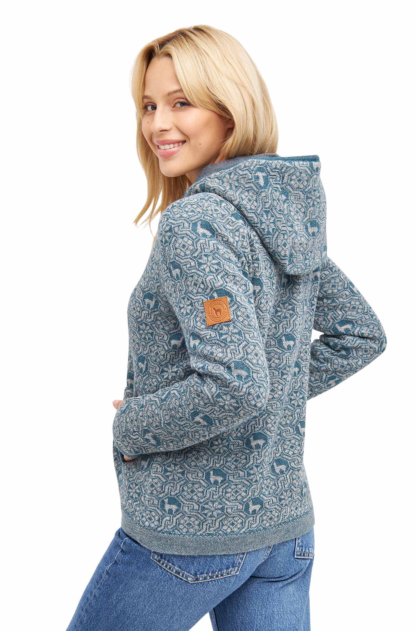 Alpaka Strickjacke HUASCARAN aus 100% Alpaka - Alpakawolletraum.com