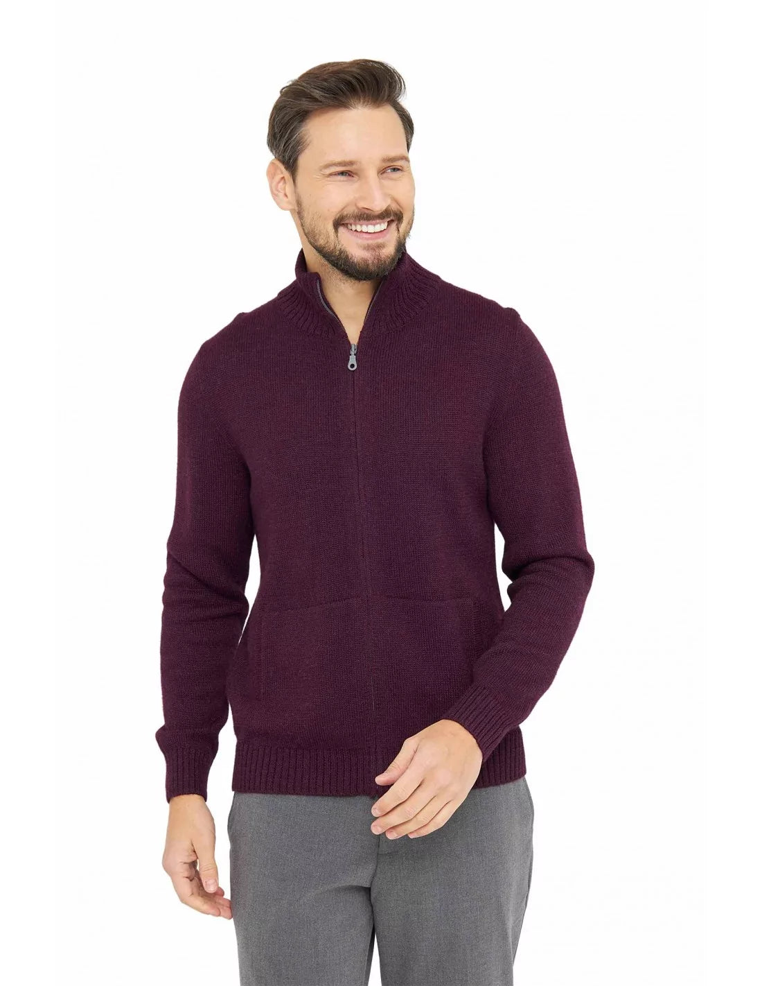 Alpaka Strickjacke RONALDO aus 100% Baby Alpaka - Alpakawolletraum.com