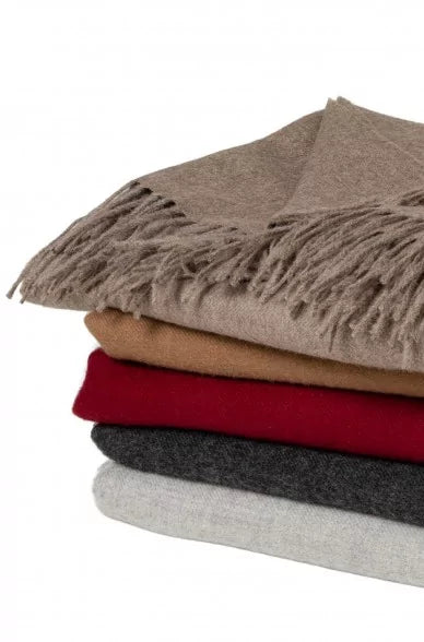 Alpaka Tages Decke UNI aus 100% Baby Alpaka - Alpakawolletraum.com