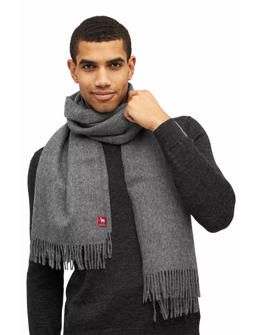 Alpaka Webschal UNI GRANDE aus 100% Baby Alpaka - Alpakawolletraum.com