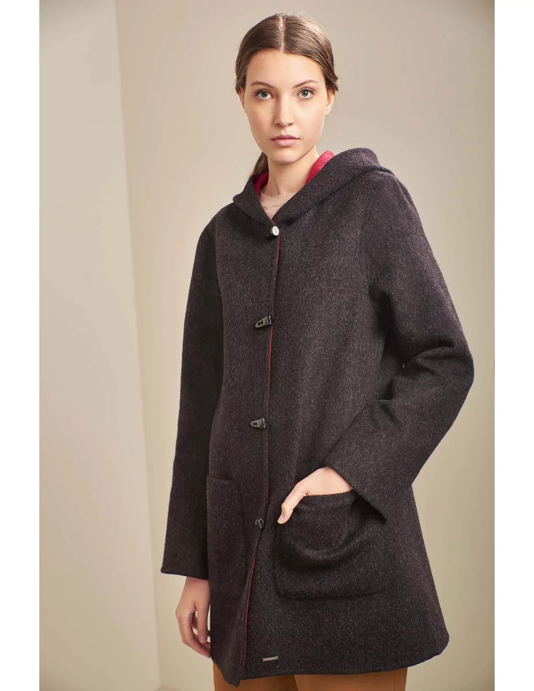 Alpaka Wende-Mantel ANASTASIA aus Baby Alpaka-Wolle-Mix - Alpakawolletraum.com