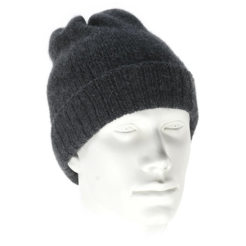 ESSERA Strickmütze für Damen aus Alpakawolle – 27cm, anthrazit, pflegeleicht - Alpakawolletraum.com
