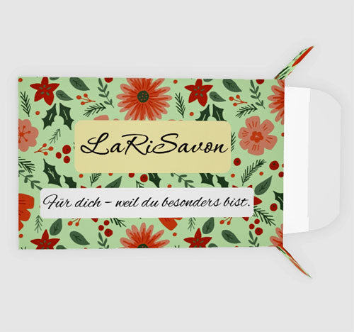 LaRiSavon Geschenkschachtel 7x3x11 cm für Seifen und Deo-Cremes, Naturkosmetik Verpackung, mit Untertitel „Für dich – weil du besonders bist.“