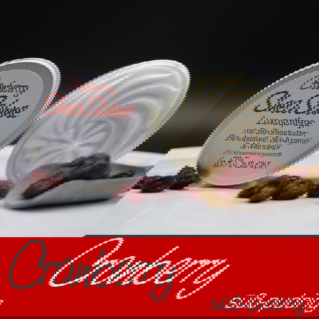 Larisavon Shea Sahne Cranberry 150ml (Vegan) - Alpakawolletraum.com