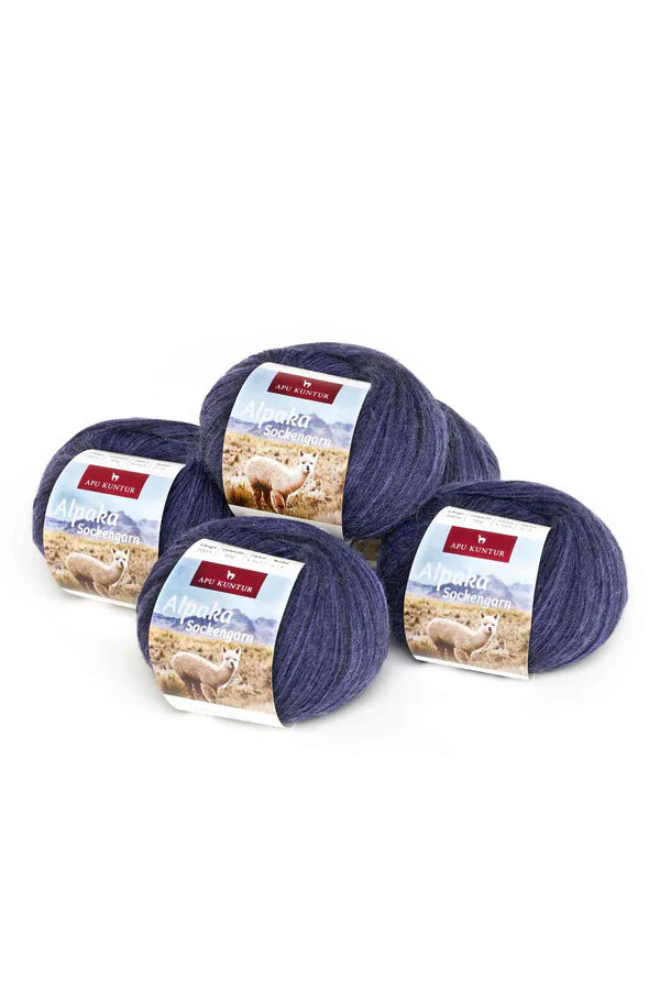 SOCKENGARN 15055-5 Alpaka Wolle SOCKENGARN | 50g | 5er Pack | Alpaka-Woll-Mix