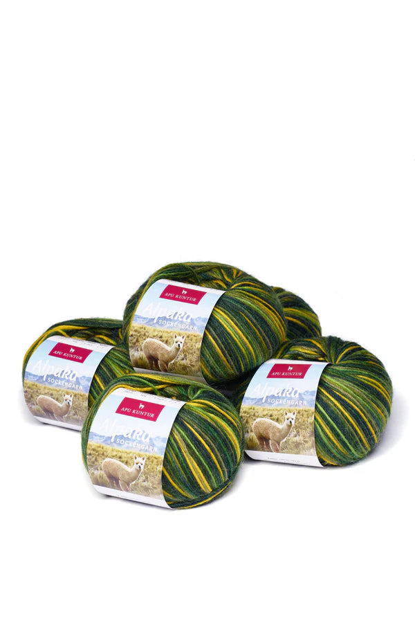 SOCKENGARN 15055-5 Alpaka Wolle SOCKENGARN | 50g | 5er Pack | Alpaka-Woll-Mix