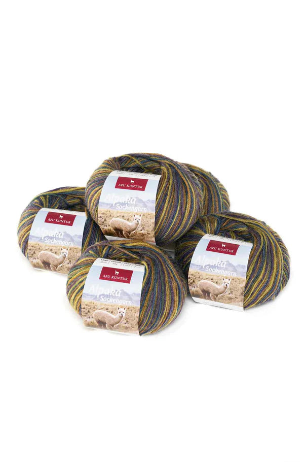 SOCKENGARN 15055-5 Alpaka Wolle SOCKENGARN | 50g | 5er Pack | Alpaka-Woll-Mix