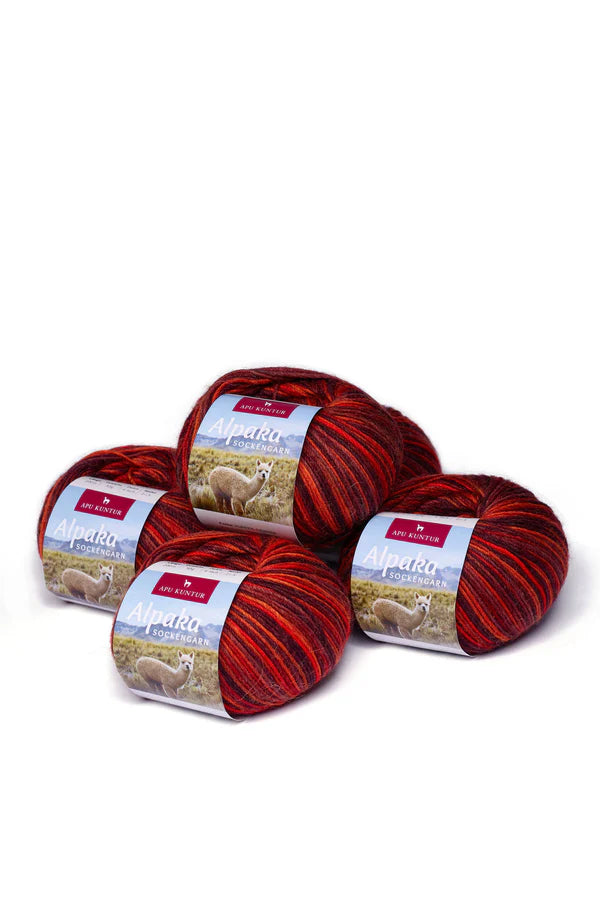 SOCKENGARN 15055-5 Alpaka Wolle SOCKENGARN | 50g | 5er Pack | Alpaka-Woll-Mix