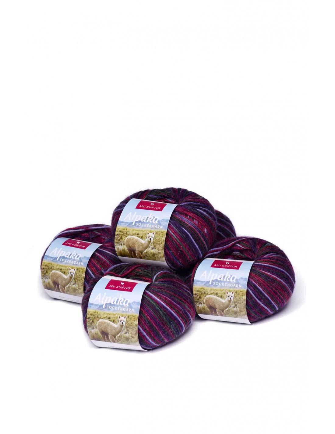 SOCKENGARN 15055-5 Alpaka Wolle SOCKENGARN | 50g | 5er Pack | Alpaka-Woll-Mix - Alpakawolletraum.com