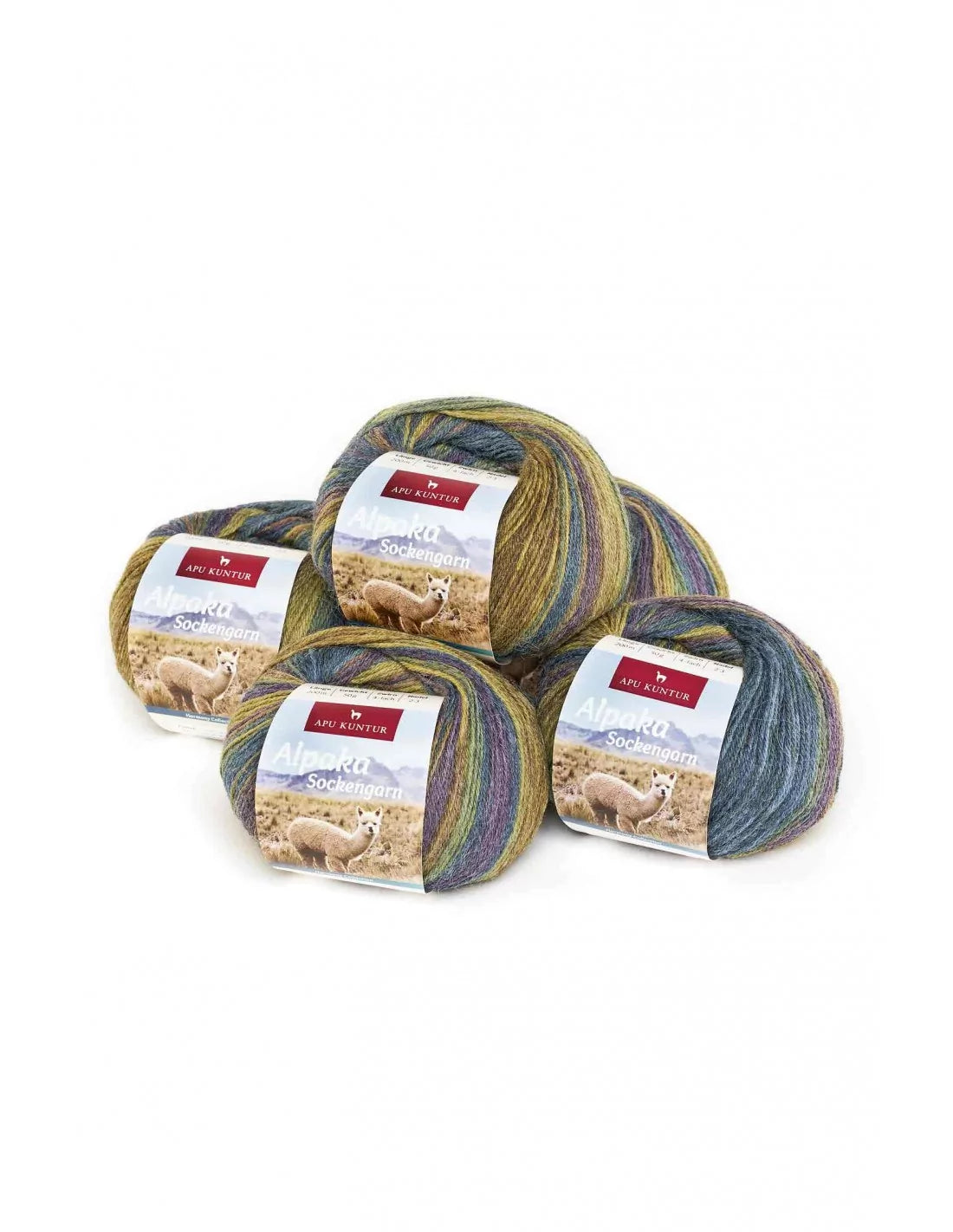 SOCKENGARN 15055-5 Alpaka Wolle SOCKENGARN | 50g | 5er Pack | Alpaka-Woll-Mix - Alpakawolletraum.com