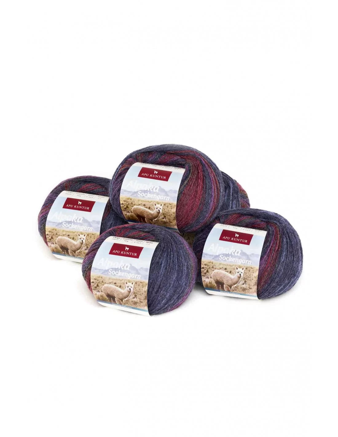 SOCKENGARN 15055-5 Alpaka Wolle SOCKENGARN | 50g | 5er Pack | Alpaka-Woll-Mix - Alpakawolletraum.com