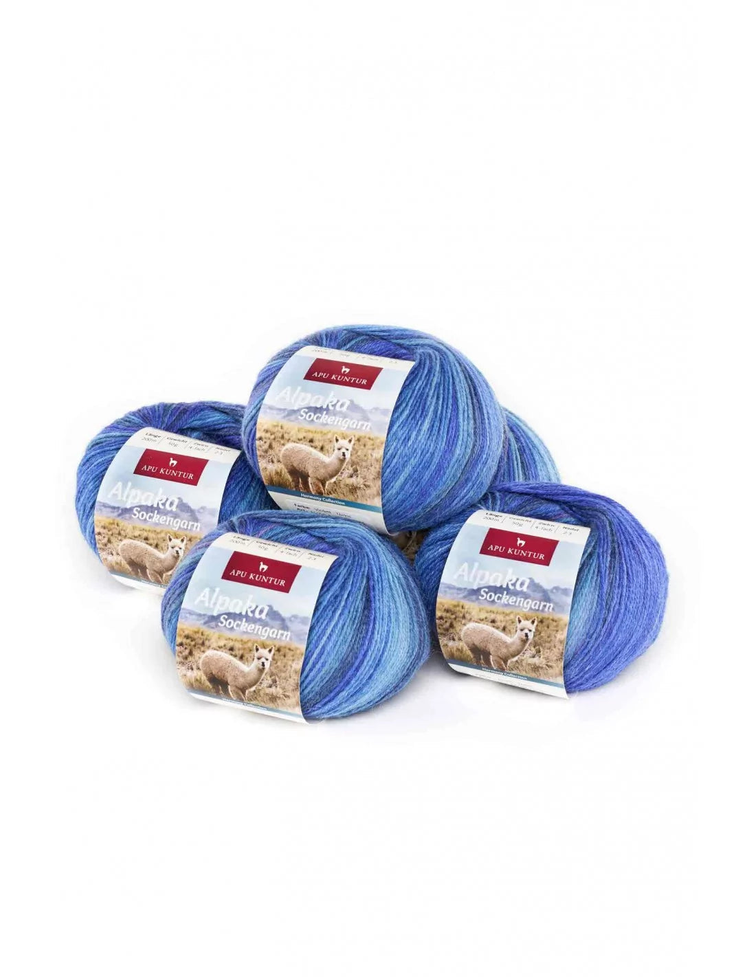 SOCKENGARN 15055-5 Alpaka Wolle SOCKENGARN | 50g | 5er Pack | Alpaka-Woll-Mix - Alpakawolletraum.com