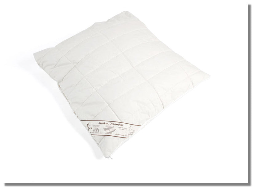 Weiches Alpaka Kopfkissen mit Batist kbA - Alpakawolletraum.com