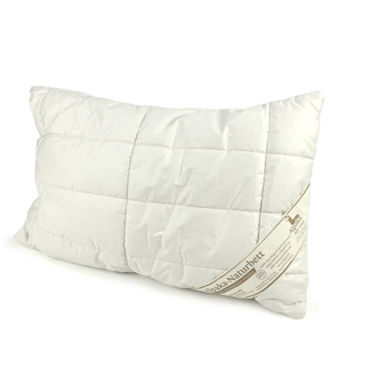 Weiches Alpaka Kopfkissen mit Batist kbA - Alpakawolletraum.com
