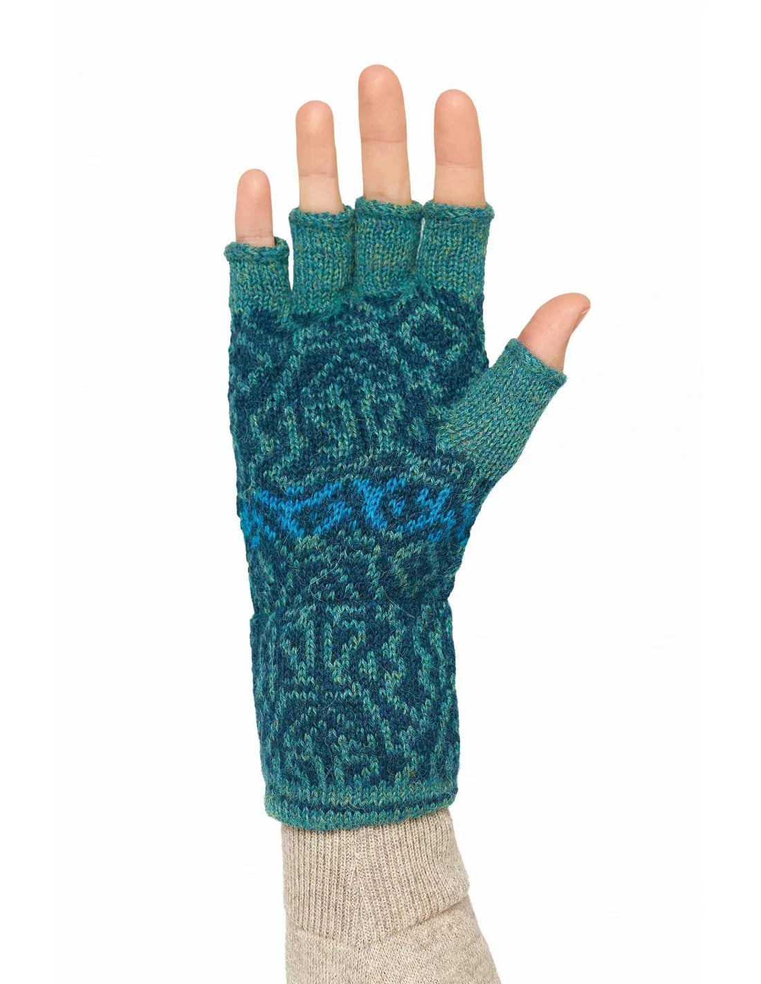 Alpaka‑Handschuhe CHIMU aus 100% Baby Alpaka – warm, weich und bewegungsfrei in türkis